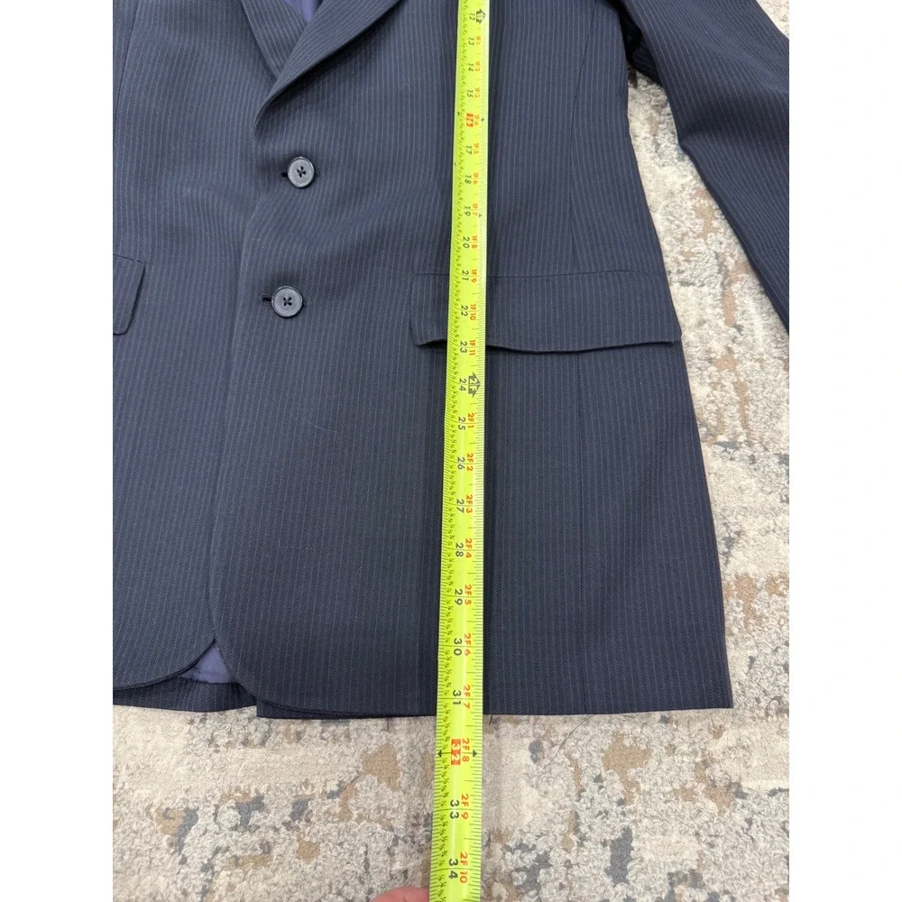 Christian Dior Monsieur Navy Blue Pinstripe Wool Blazer Sport Coat 2 Button 42R